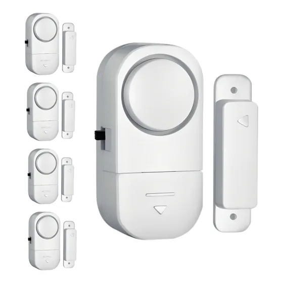 Pack 5 Alarma Para Puerta Ventana Con Sensor Magnético 90db Alarmas Casa Telotenemos