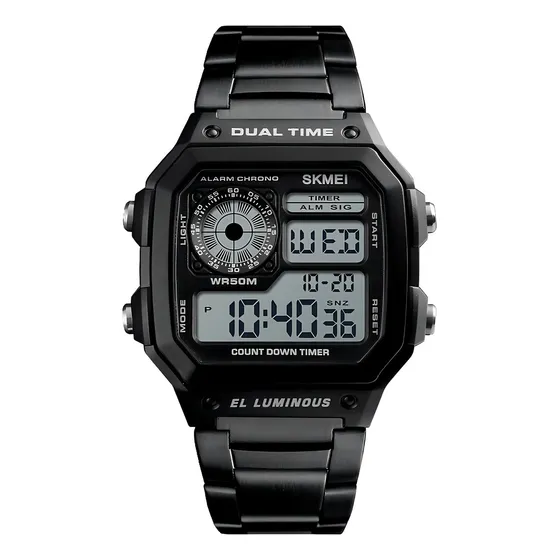 Reloj Pulsera Digital Skmei 1335 Con Correa De Acero Inoxida