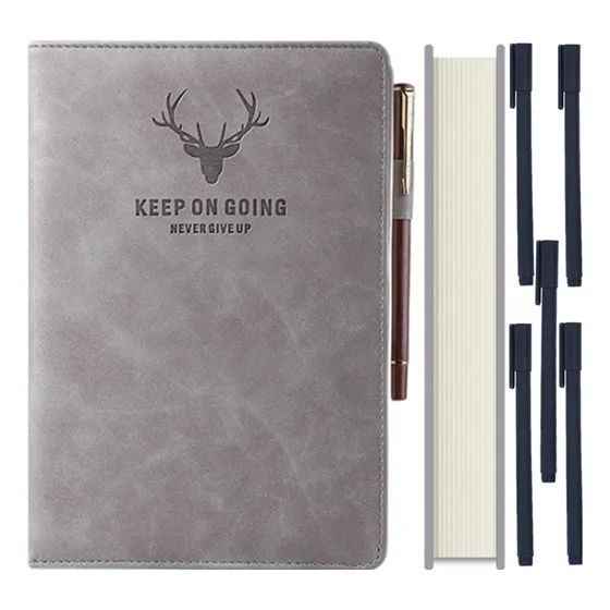 Cuaderno De Oficina Escolar A5 Pu Libreta 360 Páginas+5pluma