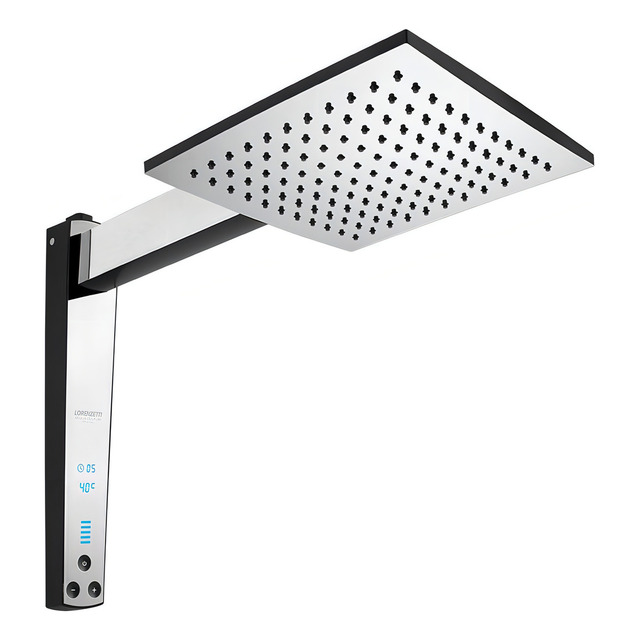 Chuveiro Acqua Century Digital Preto Com Cromado Lorenzetti Potência 5.5 Kw 127v Chuveiro Acqua Century Digital Preto Com Cromado Lorenzetti Potência 5.5 Kw 127v