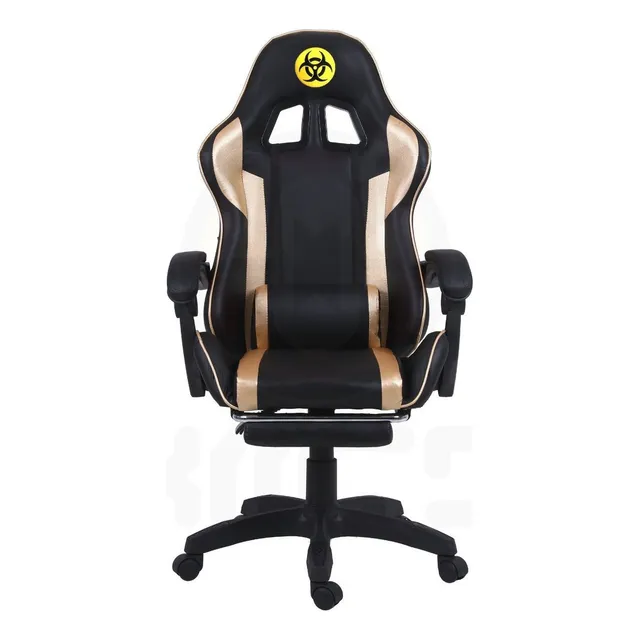 Silla Gamer Azt Xx Gaming Consola Pc Ergonomica Reclinable Color Negro/dorado