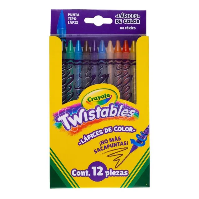 4pzas Lápices De Colores Crayola Twistables C/12