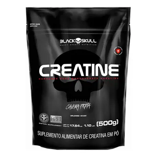 Creatina Monohidratada 500g 100% Pura Black Skull Sabor Sem Sabor Creatina Monohidratada 500g 100% Pura Black Skull Sabor Sem Sabor