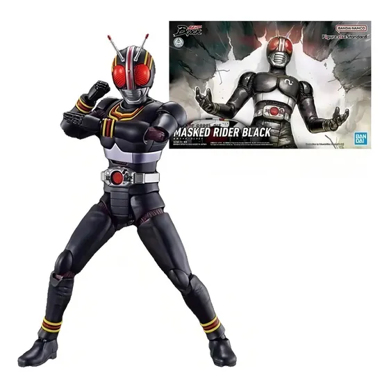 Kit de figuras de acción Black Kamen Rider, modelo estándar, Bandai