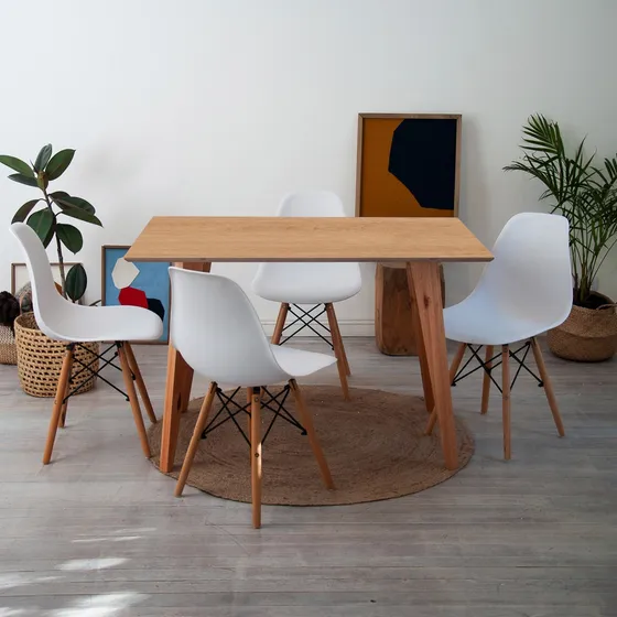 Mesa Comedor 120x80 Escandinava Nordica Madera Paraiso Paraíso Paraíso