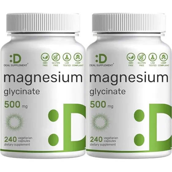 Deal Supplement, Paquete De 2 Paquetes De Glicinato De Magne