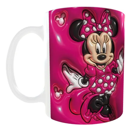 Tazon Minnie Efecto 3d Inflado Personalizable