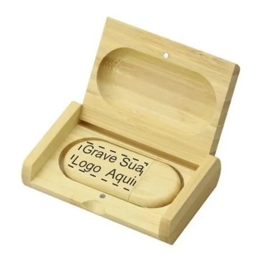 Kit 11 Uni. Pen Drive Eco C/ Caixa  Oval 4gb Personalizado