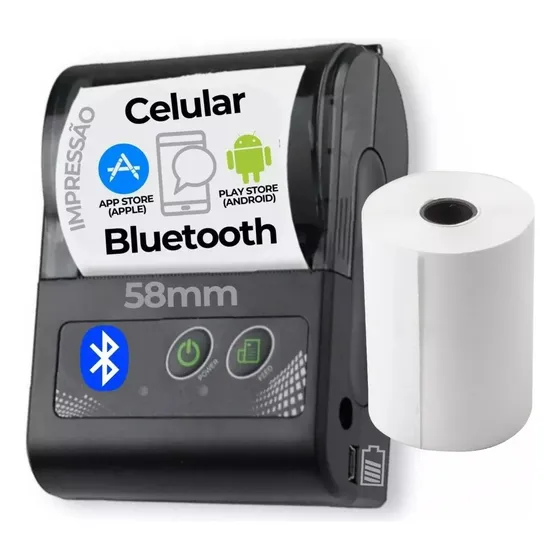 Impressora Termica Bluetooth Ios Android Cupom N Fiscal 58mm