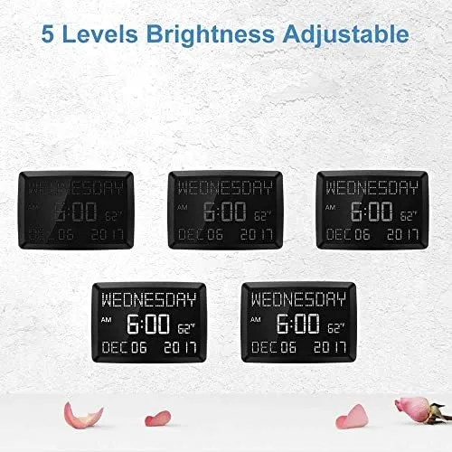 Reloj Digital Pared Pantalla Led Grande 11,5 Brillo Dia