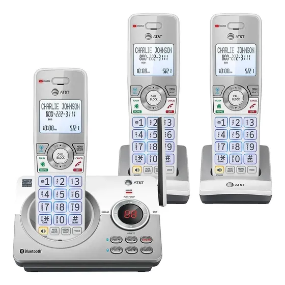 At&t Conecte A Cell Dlcordless Telephone, Base Y 2 Teléfonos