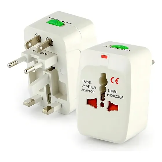 Kit 2 Adaptador Tomada Universal Para Viagem Internacional 127/220V