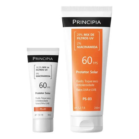 Principia Kit Proteção Facial FPS 60 PS-01 + Corporal 60 PS-03