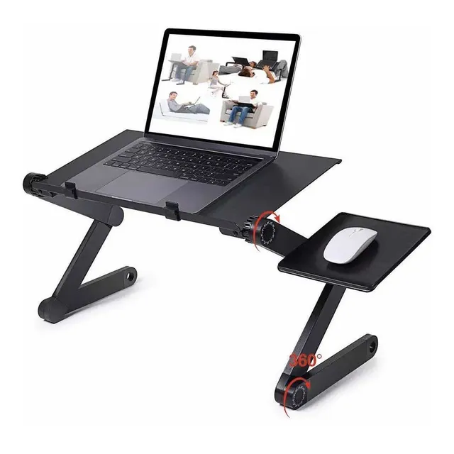 Mesa De Aluminio Portátil Para Laptop Con Ventilador Grande
