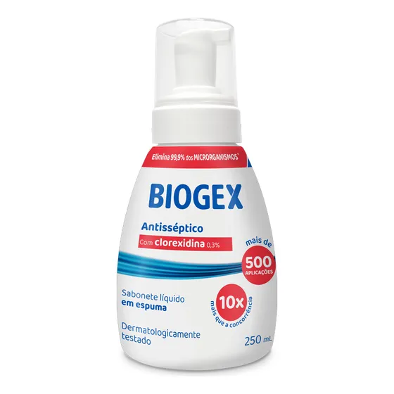 Sabonete Líquido Espuma Antisséptico Biogex 250ml Nutriex