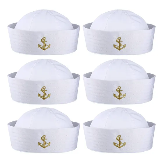 Disfraz Náutico Sailor Hats Boao White De Capitán De Yate (