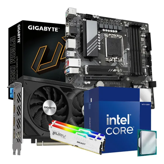 Kit Actualizacion Core I7 14700 B760 32gb D5 Rtx 4060