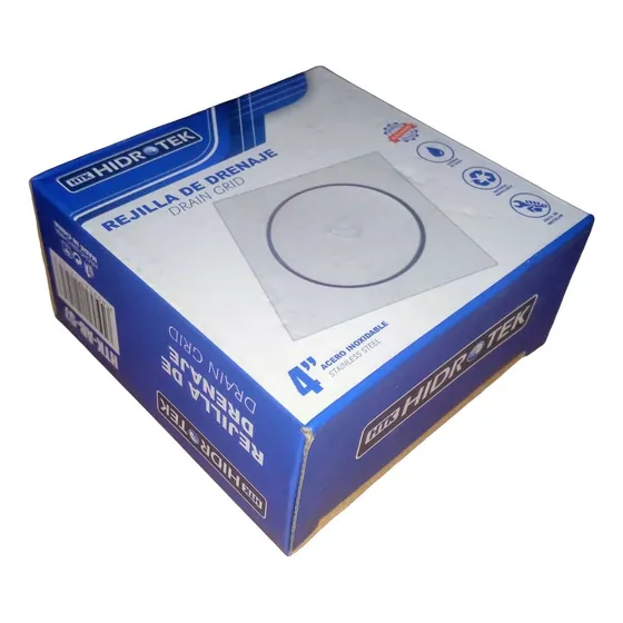 Rejilla Centro Piso Tapa Ciega Push Pie Acero Cromado Desag