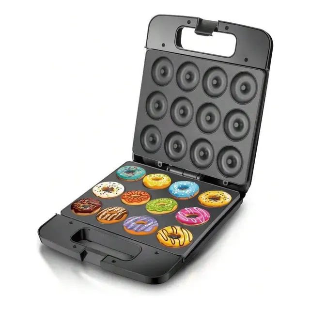 Maquina Mini Donas Postres Donuts Antiadherente 12 Pcs