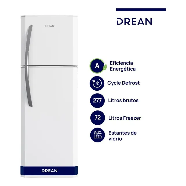 Heladera Drean Cíclica 277l Hdr280f50b Blanca