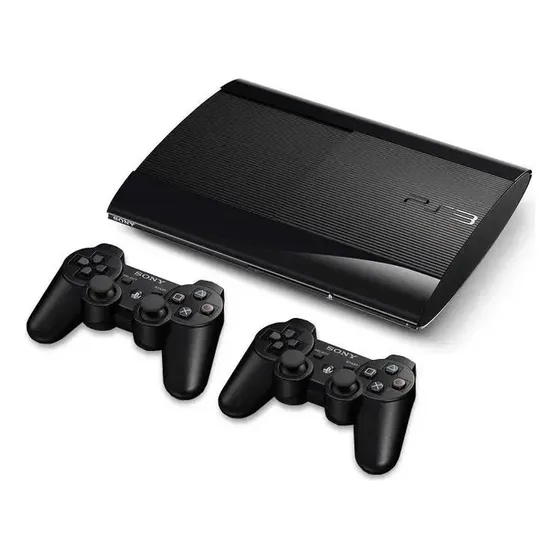 Sony Playstation 3 Super Slim +45 jogos com 2 controles Standard cor Preto
