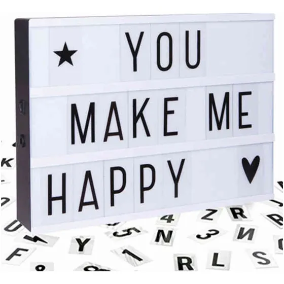 Letrero Led Light Box Letras Caja Luminosa Tablero + Control
