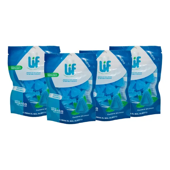 Lif pack 4 cepillo bucal masticable 30 unidades por paquete