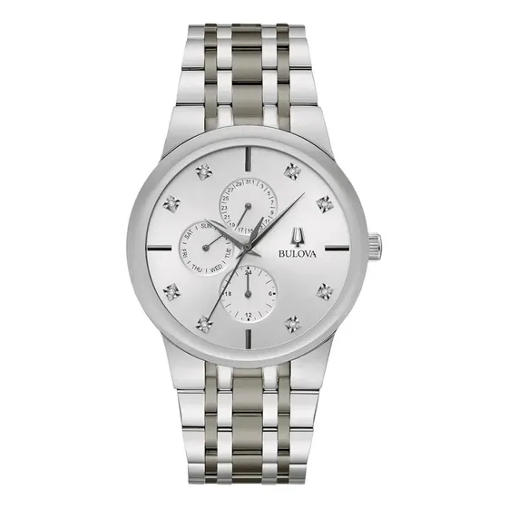 Reloj Bulova Clásico Modern Futuro 8 Dim 98d185 Ts Plateado Plateado Plateado