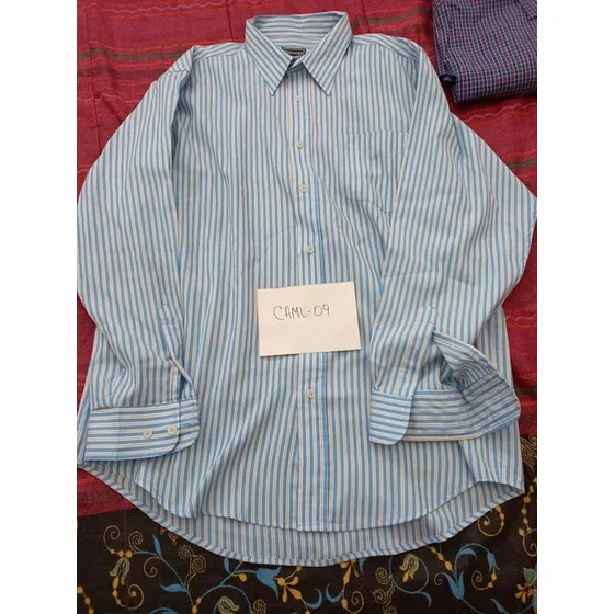 Camisa Manga Larga  Oxygen  Talla L / Gr Rayas  Caml-09