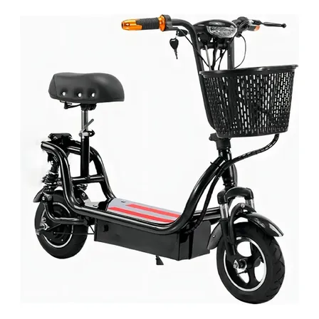Scooter Adulto Eléctrico Moto Plegable Metalico 15 Km/h Negro
