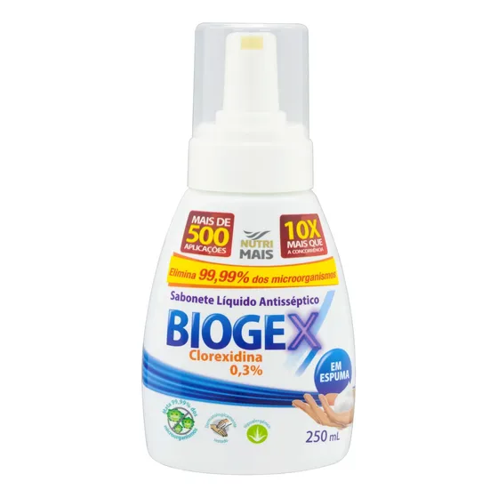 Sabonete líquido Biogex Antisséptico fragrância neutra em líquido 250 ml