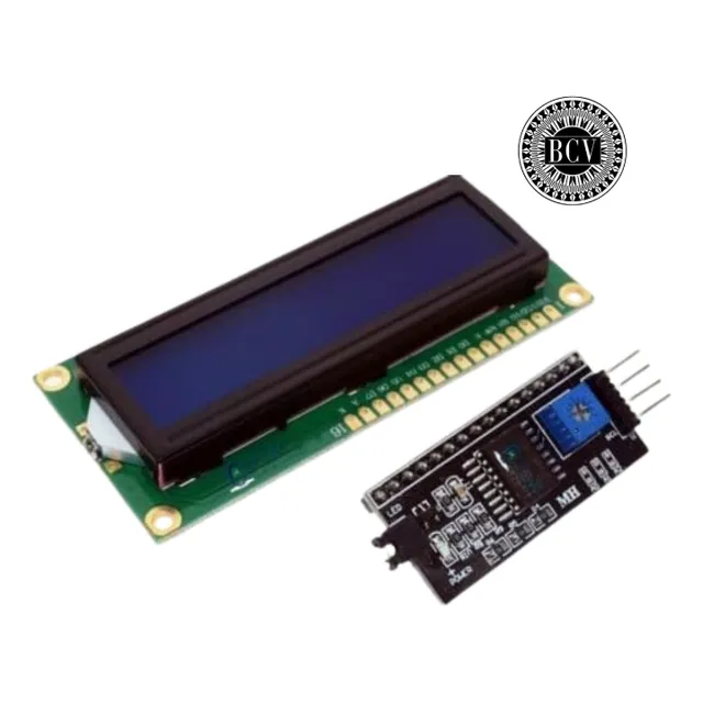 Display Lcd 16x2 Interface I2c Hd44780 Arduino Fondo Azul 