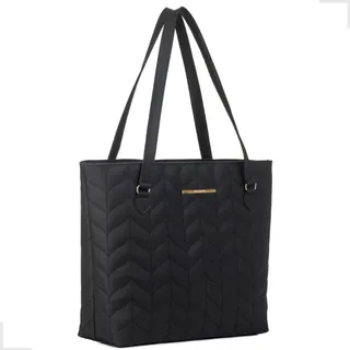 Bolsa Sacola Feminina Grande Alça De Ombro Trabalho Bordada Acambamento Dos Ferragens Ouro Cor Preto Desenho Do Tecido Liso Bolsa Sacola Feminina Grande Alça De Ombro Trabalho Bordada Acambamento Dos Ferragens Ouro Cor Preto Desenho Do Tecido Liso