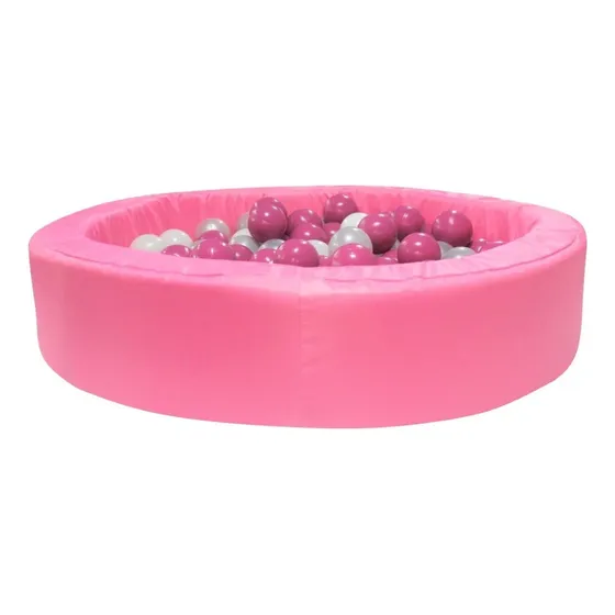 Alberca De Pelotas Rosa + 50 Pelotas De Color Rosa Pastel
