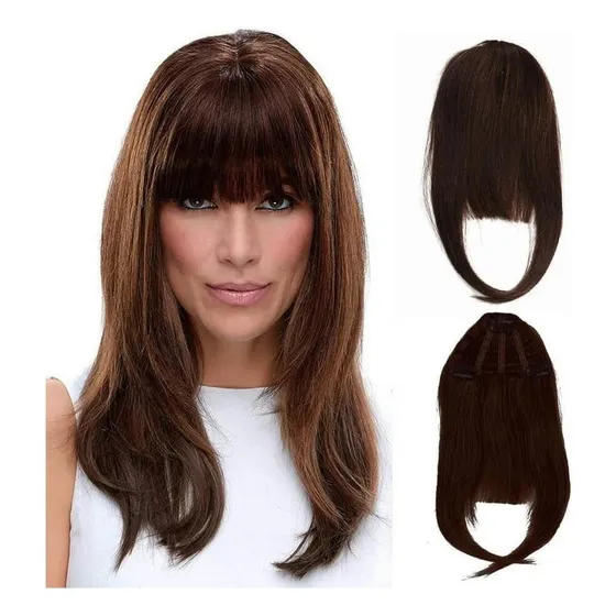 Flequillo Falso / Extensión Cabello Natural 20 Cm 100%