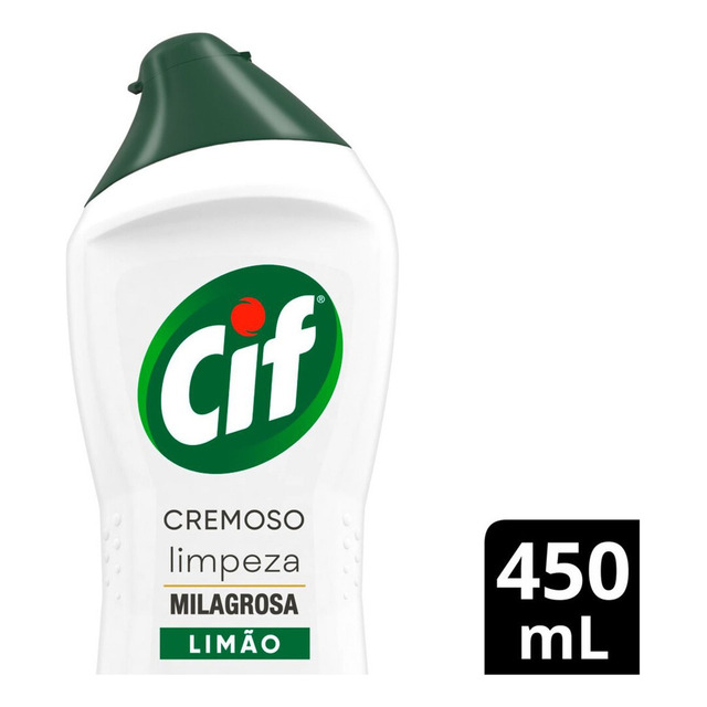 Saponáceo Cremoso Multiuso Limão Cif Poder Natural 450m Saponáceo Cremoso Multiuso Limão Cif Poder Natural 450m
