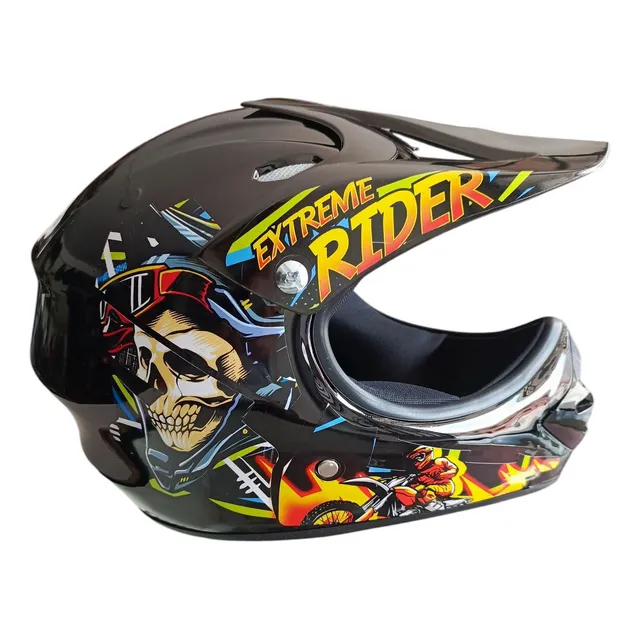 Casco Tipo Cross Para Niños Moto Visicleta