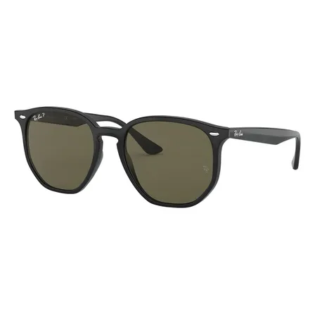 Anteojos de sol polarizados Ray-Ban I-Shape RB4306 talle Standard armazón negro brillante y lente green
