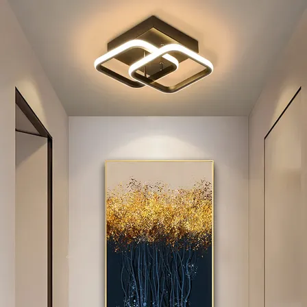 Luminária De Teto Moderna,3 Em 1 Lustre Led Para Quarto Sala 127/220v Preto