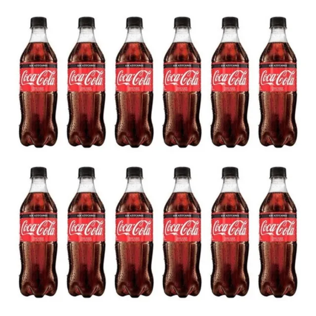 Coca Cola Botella 500 Ml Zero Pack X 12 Gaseosa