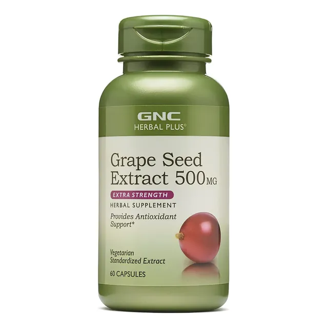 Extracto De Semilla De Uva 500 Mg Gnc 60 Cápsulas