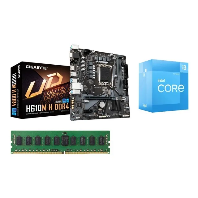 Kit Actualización Intel Core I3 12100 Gigabyte H610 8gb Kt