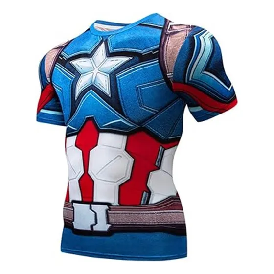 Camisetas Licras/gym Superman/capitan/batman Ofertas