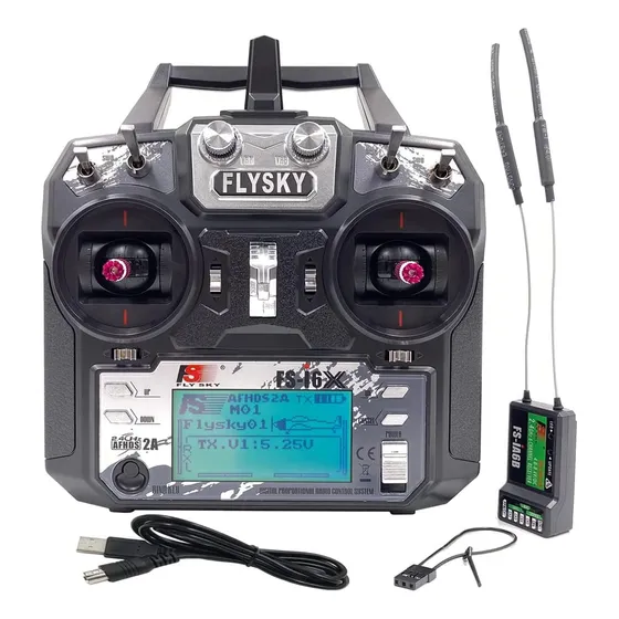 Transmissor E Receptor Rc Dtxmx Flysky Fs-i6x 6ch Fs-ia...