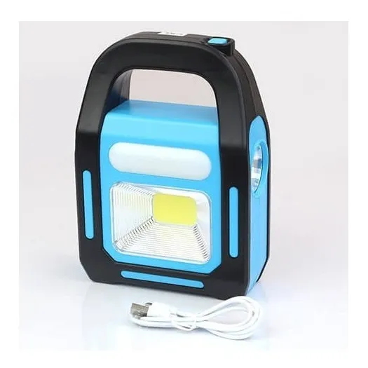 Linterna Led Solar 3 En 1 Usb Recargable Color HB-9707A