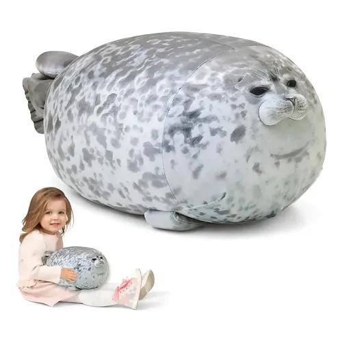 Peluche de foca marina realista, color blanco, gris, suave, para dormir, regalo de cumpleaños para niños, 30/40 cm | en línea Peluche de foca marina realista, color blanco, gris, suave, para dormir, regalo de cumpleaños para niños, 30/40 cm | en línea