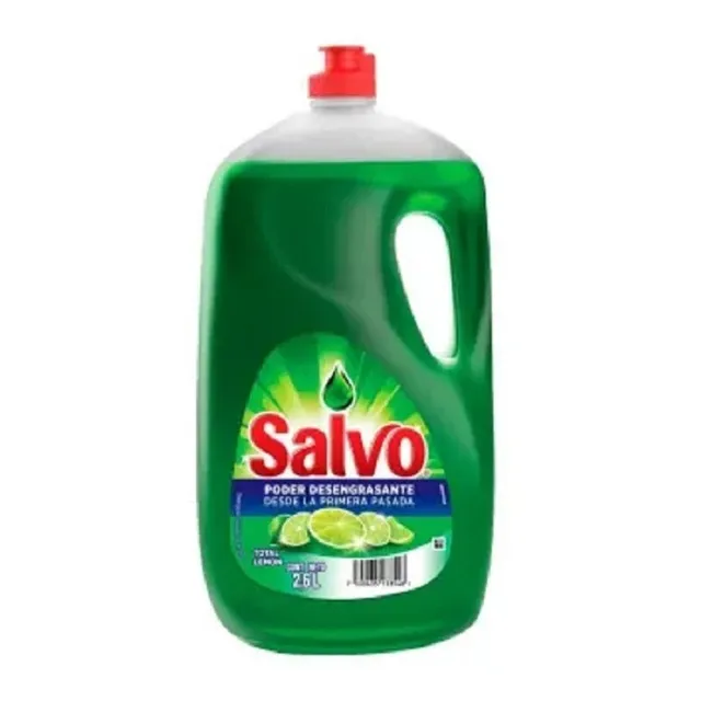 Lavatrastes Líquido Salvo Total Poder Desengrasante Aroma Limón Líquido Botella 2600 ML