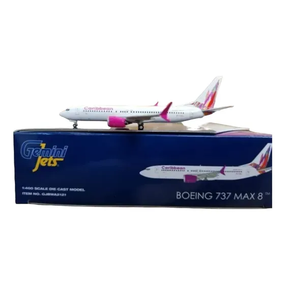 Avion Boeing 737 Max 8 De Caribbean 9y-cal En Escala 1:400