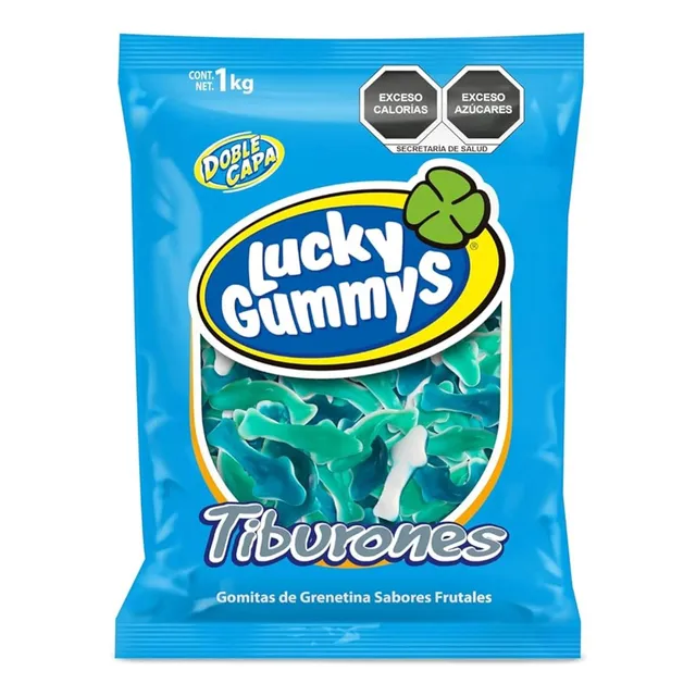 Lucky Gummys Tiburones Gomitas De Sabores 1kg