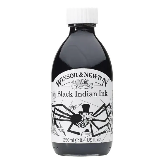 Tinta Nankin Negra Winsor & Newton, 250 Ml, Tinta Negra India